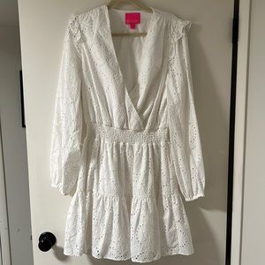 Like New - White eyelet Lilly Pulitzer Taviana dress sz 12